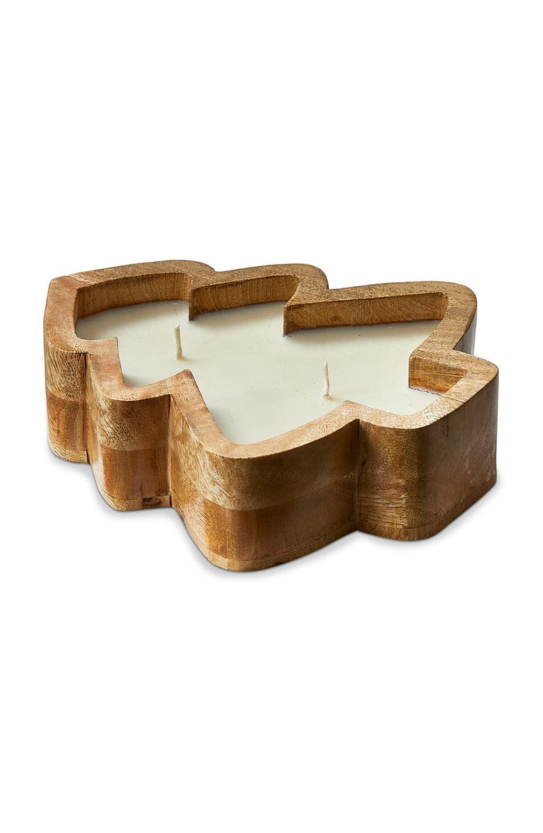 tag Artisan Fir Tree Doughbowl Candle - White Wax Christmas Decor, Main, color, White