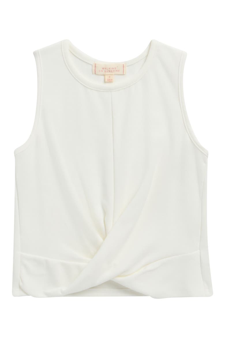 Kids' Twist Front Tank, Main, color, WHITE