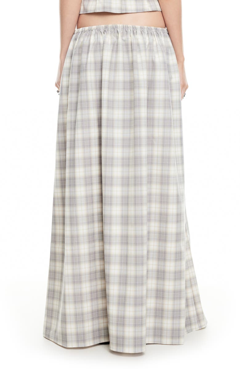 LIONESS Sweet Escape Maxi Skirt, Alternate, color, Smoke Plaid