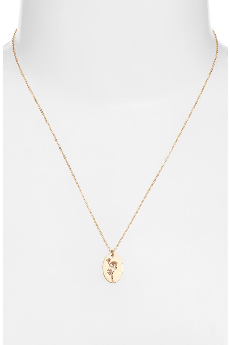 Louise Birth Flower Necklace, Alternate, color, GOLD / OCTOBER