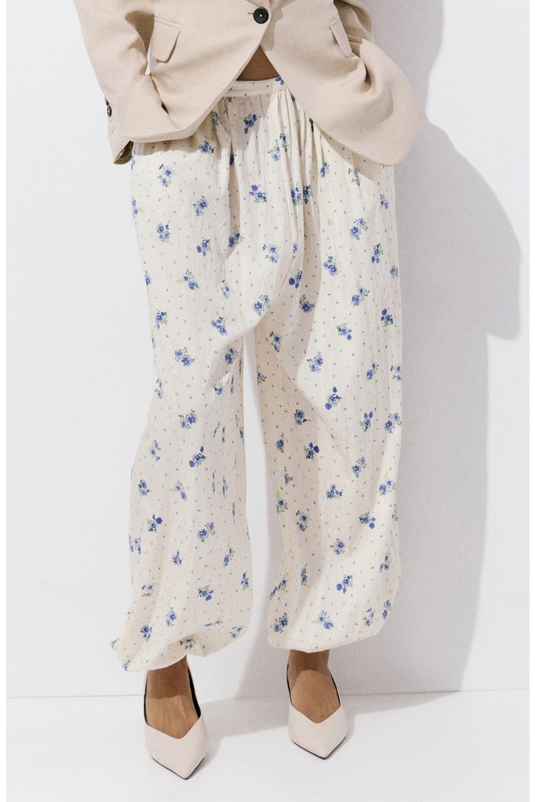 Coya Floral Balloon Pants, Main, color, WHITE