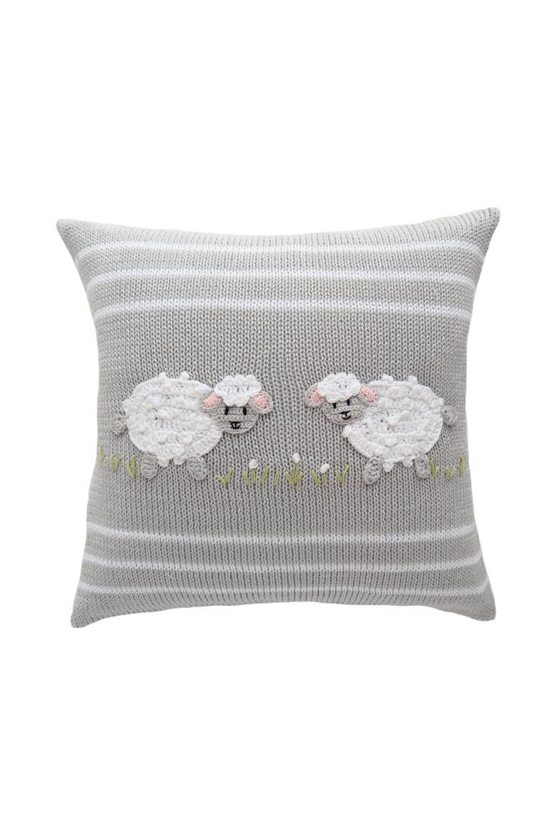10" Lamb Throw Pillow, Main, color, Grey