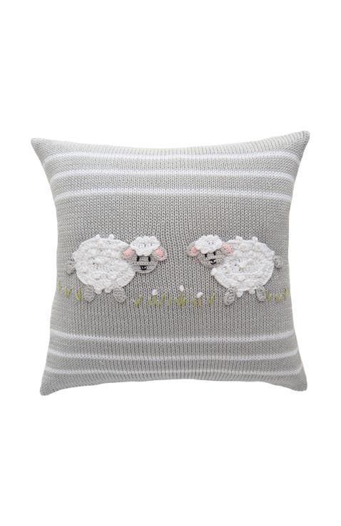10" Lamb Throw Pillow