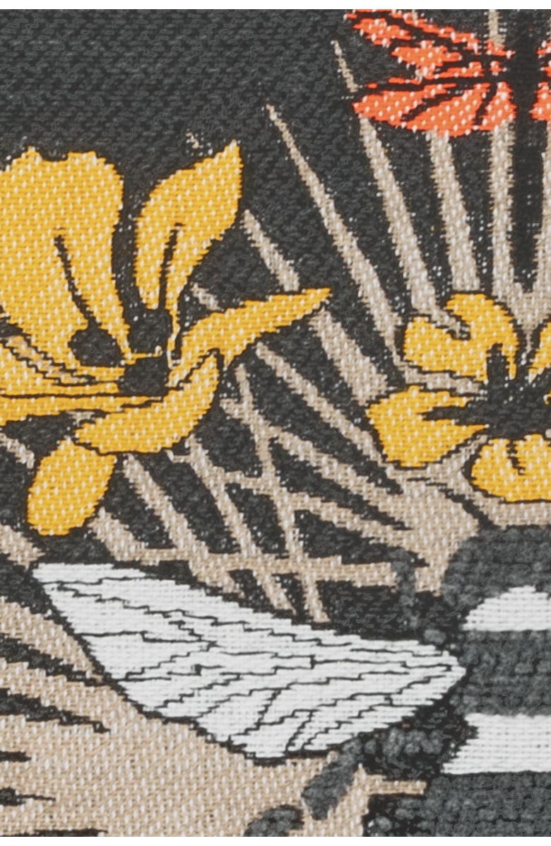 Elaine Smith Honey Bee Jacquard Chenille accented Indoor & Outdoor Woven Accent Pillow, Alternate, color, Multi