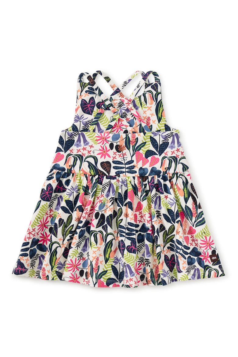 Strappy Back Skirted Dress, Alternate, color, Amazon Rainforest Floral