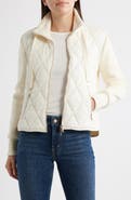 Bernardo Mixed Media Quilt Front Sweater Jacket