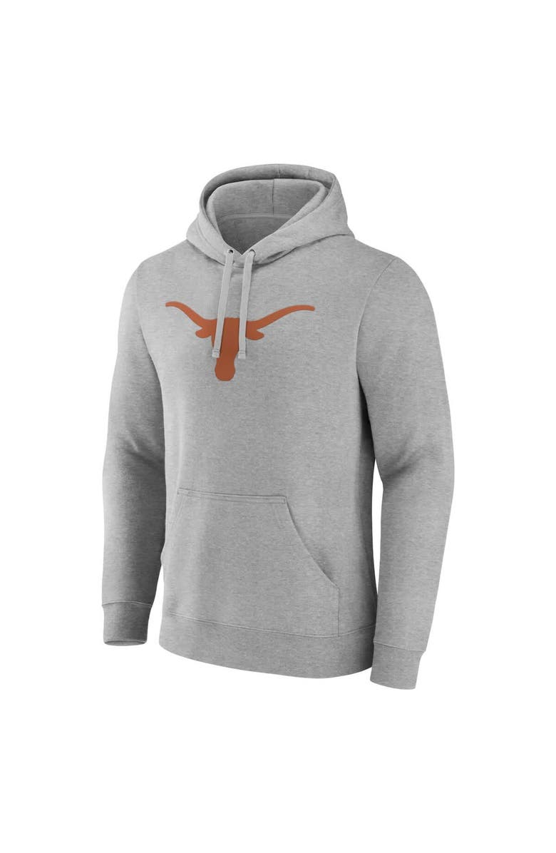 FANATICS Men's Fanatics Gray Texas Longhorns Fleece Pullover Hoodie, Alternate, color,