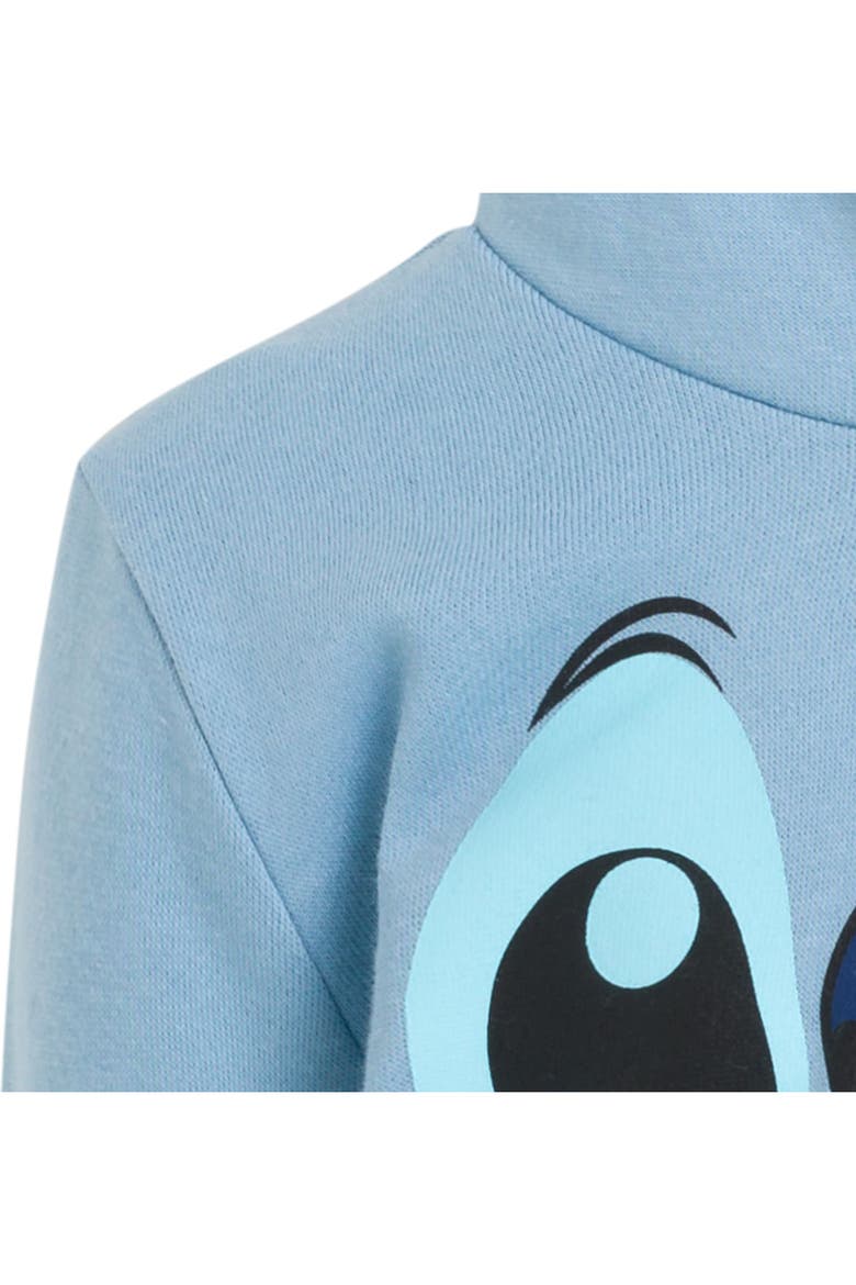 Lilo & Stitch Fleece Hoodie, Alternate, color, Stitch Light Blue