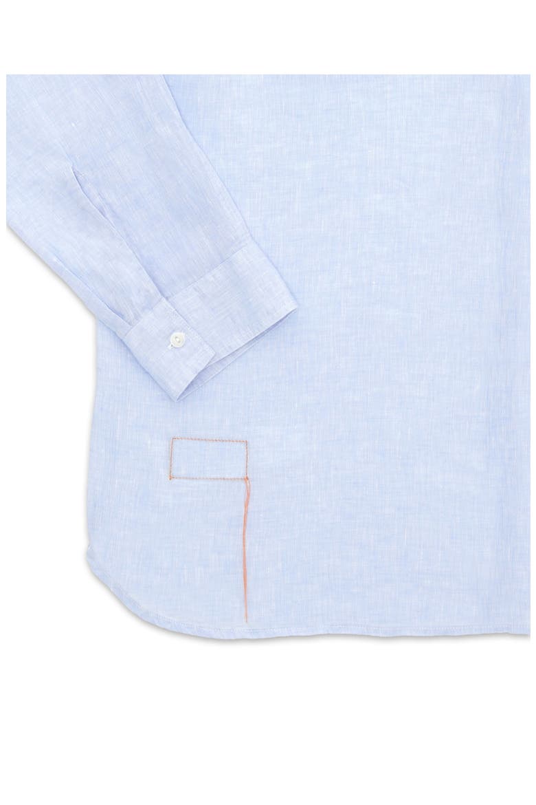 Work Linen Shirt, Alternate, color, SKY