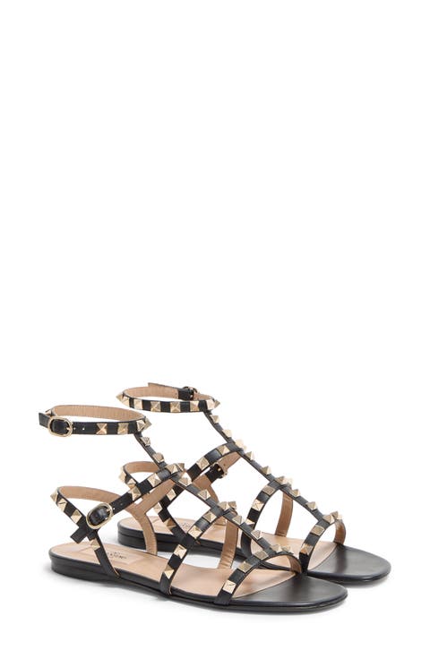 Rockstud Ankle Strap Sandal (Women)