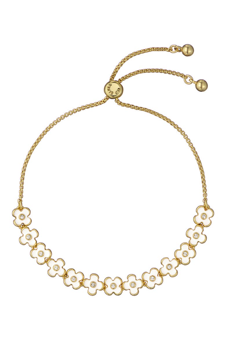 Gala Garland Slider Bracelet, Main, color, METALLIC GOLD/ WHITE