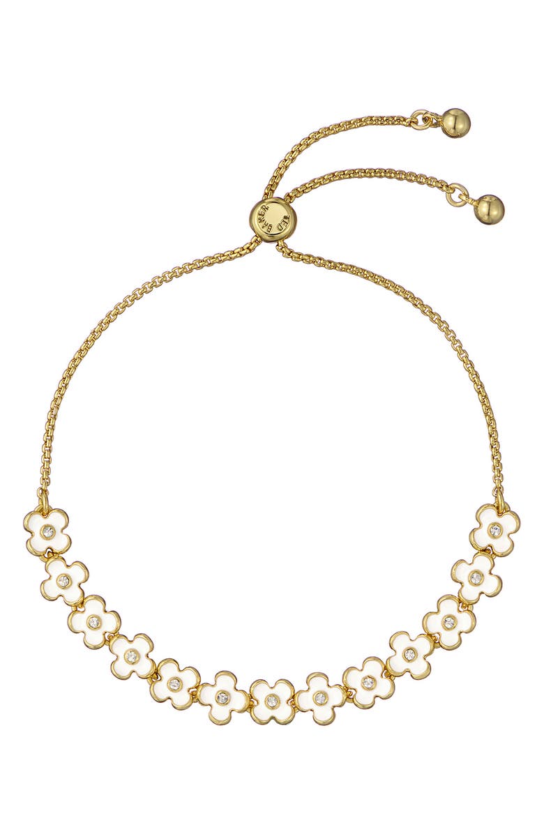 Ted Baker Gala Garland Slider Bracelet, Main, color, Metallic Gold/ White