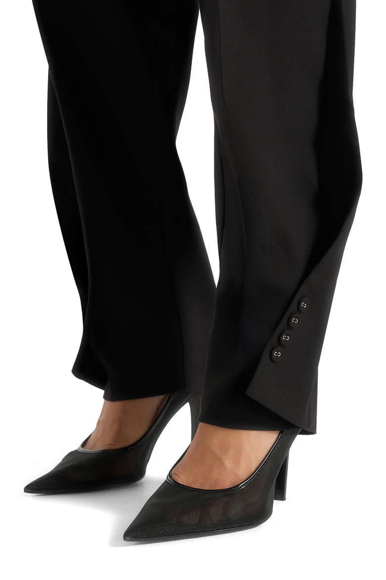 Sophie Wool Twist Leg Tailored Trousers, Alternate, color, Black
