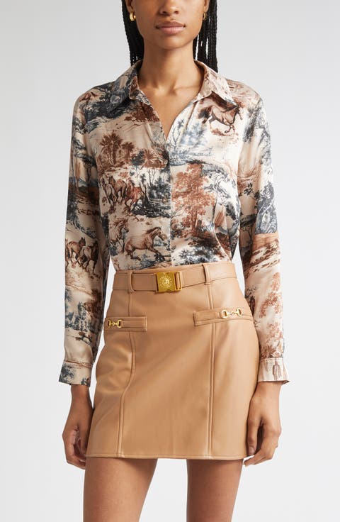 Tyler Print Silk Button-Up Shirt