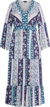 City Chic Heaven Long Sleeve Maxi Dress