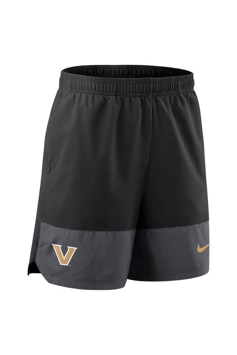Men's Nike Black Vanderbilt Commodores 2025 Sideline Performance Shorts, Alternate, color, Black