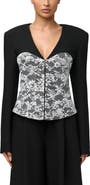 Naked Wardrobe Stretch Lace Inset Blazer