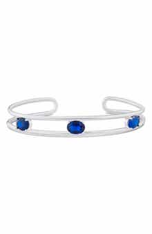 CZ by Kenneth Jay Lane Cubic Zirconia Open Cuff Bracelet