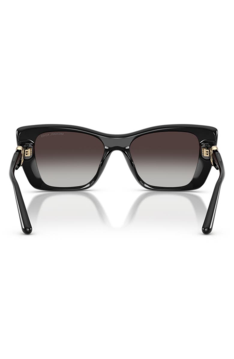 Michael Kors Tokyo 51mm Gradient Square Sunglasses, Alternate, color, Black / Smoke Gradient