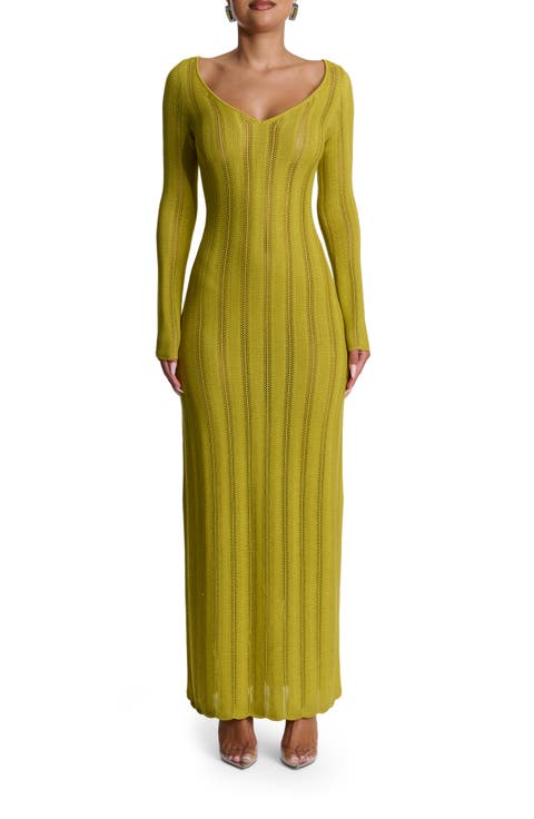 Long Sleeve Knit Maxi Dress