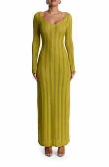 Naked Wardrobe Long Sleeve Knit Maxi Dress