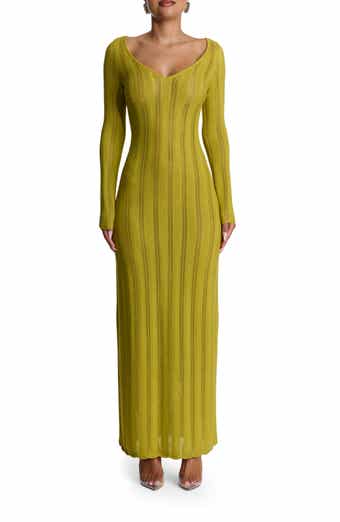 Naked Wardrobe Long Sleeve Knit Maxi Dress
