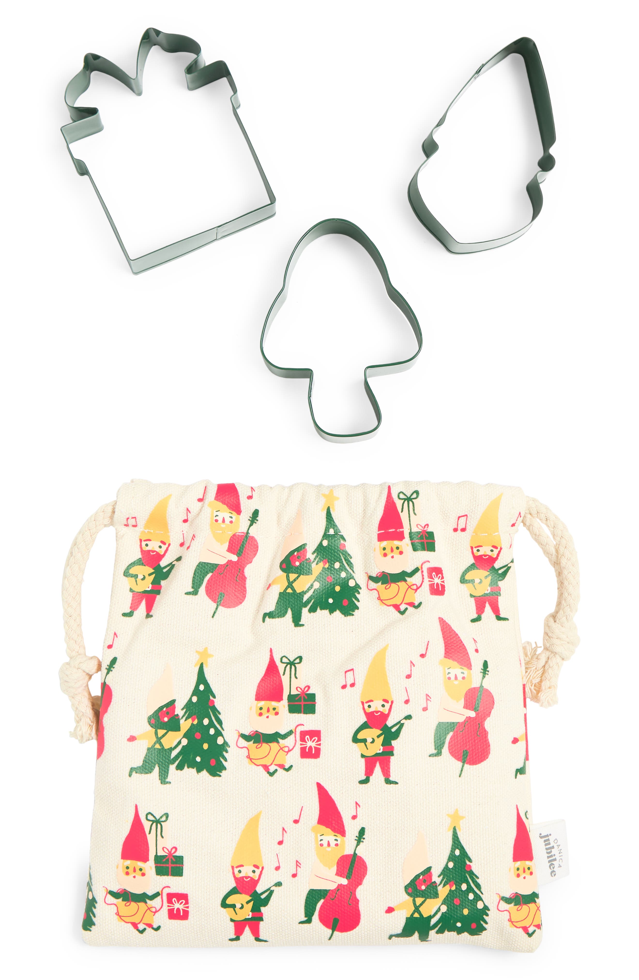 Set of 3 Gnome for the Holidays Cookie Cutters in a Gift Bag
