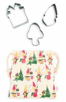 Set of 3 Gnome for the Holidays Cookie Cutters in a Gift Bag