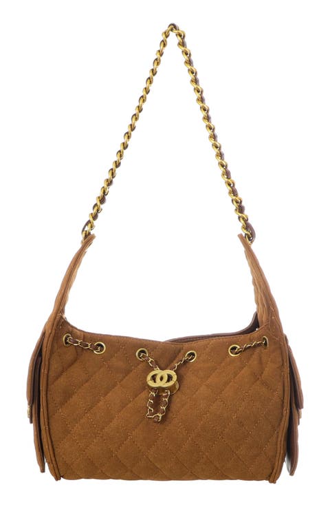 Quilted Faux Leather Shoulder Bag