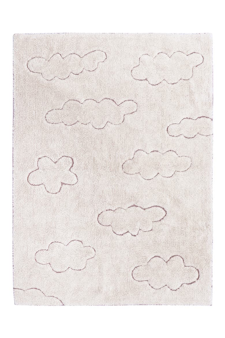 RugCycled Clouds Washable Cotton Blend Rug, Main, color, NATURAL RUGCYCLED YARN