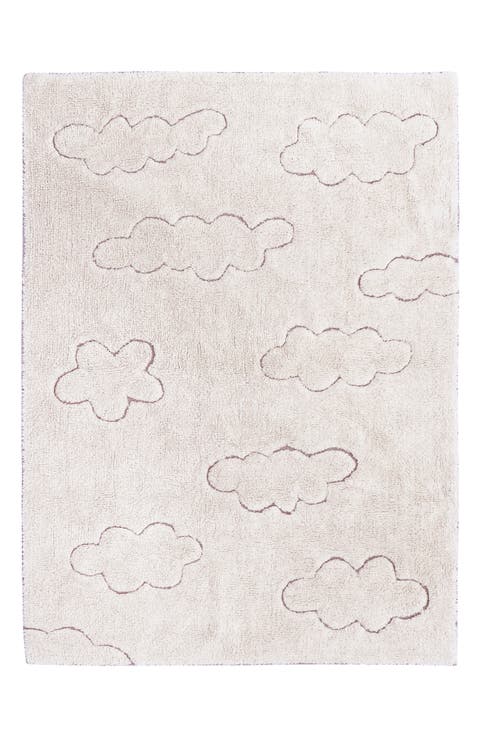 RugCycled Clouds Washable Cotton Blend Rug