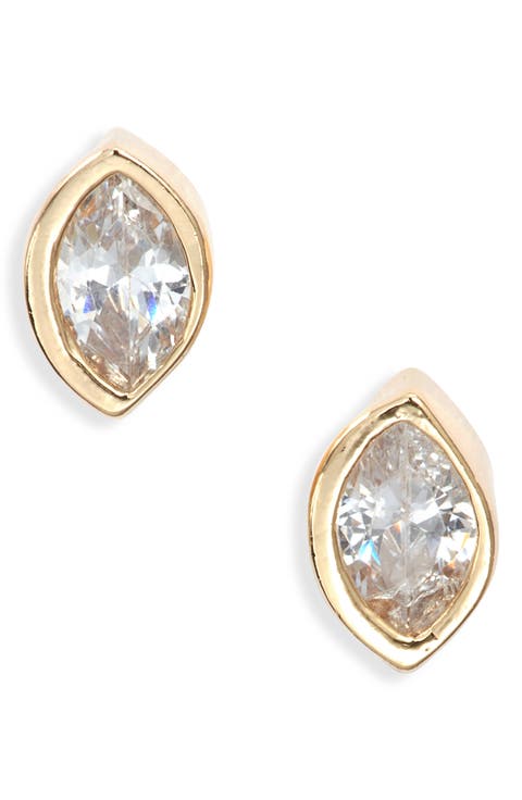 Prism Gaze Cubic Zirconia Stud Earrings