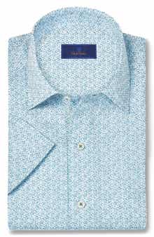 Abstract Print Lyocell Short Sleeve Shirt