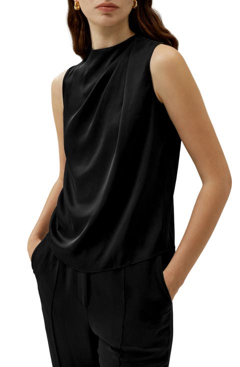 Sleeveless Minimalist Silk Top