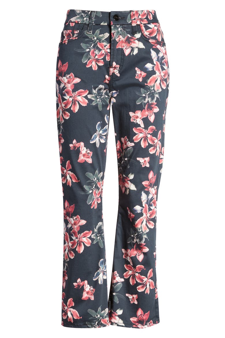 Floral Kick Crop Jeans, Alternate, color, WINTER IRIS