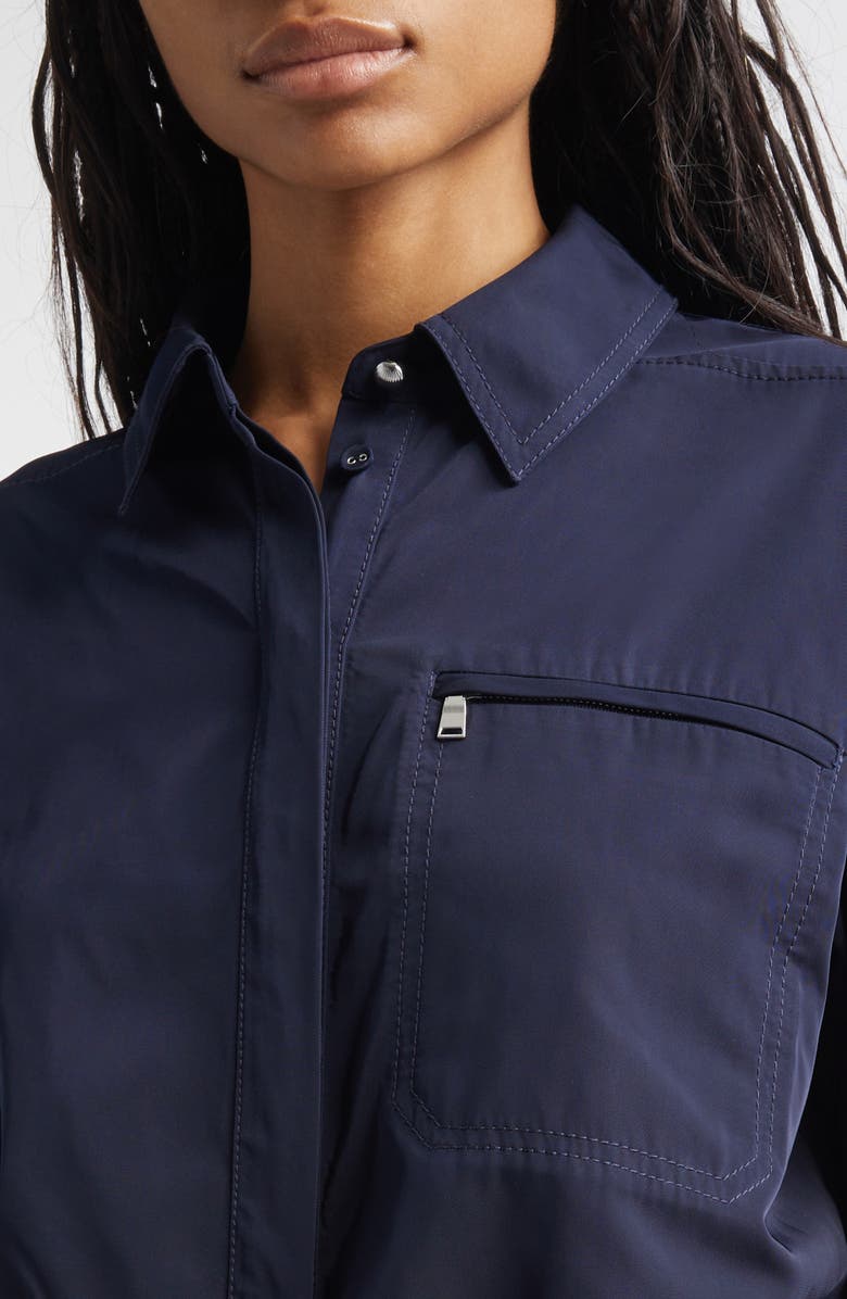 Veronica Beard Wilfred Crop Shirt, Alternate, color, Navy