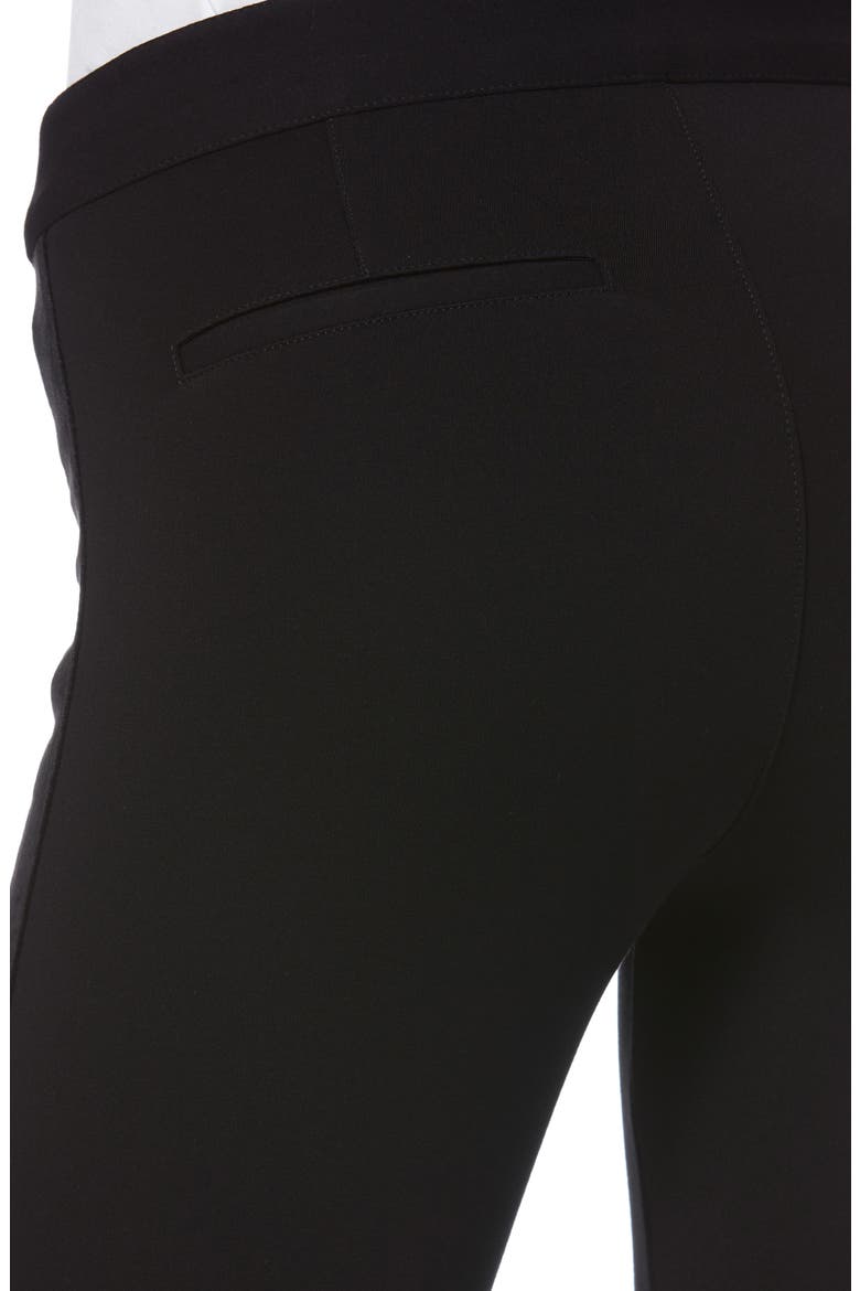 Tereza Velvet Side Stripe Slim Pants, Alternate, color, BLACK