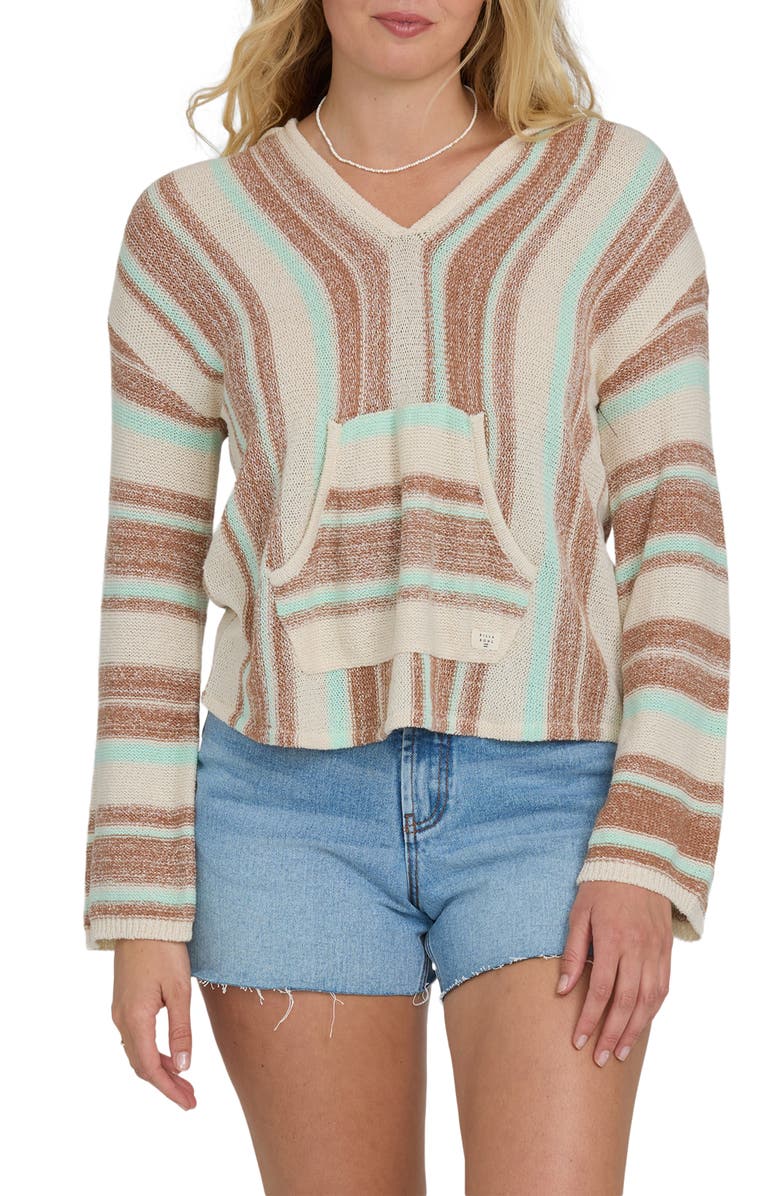 Billabong Baja Beach Stripe Cotton Blend Hoodie, Main, color, 