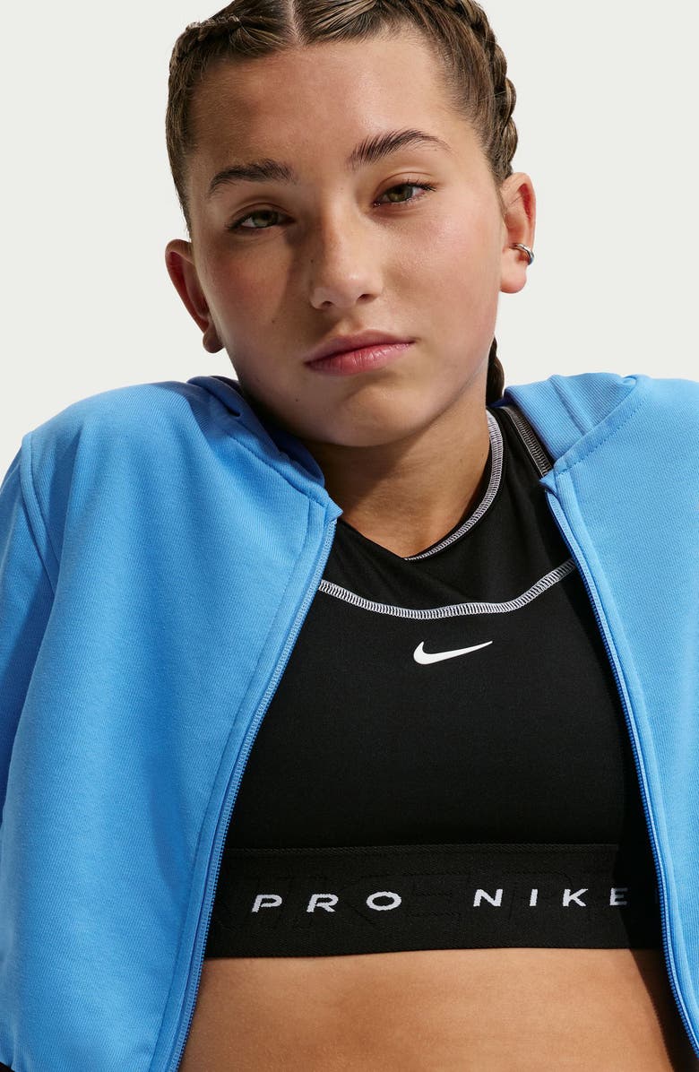 Nike Kids' Dri-FIT Zip-Front Hoodie, Alternate, color, University Blue