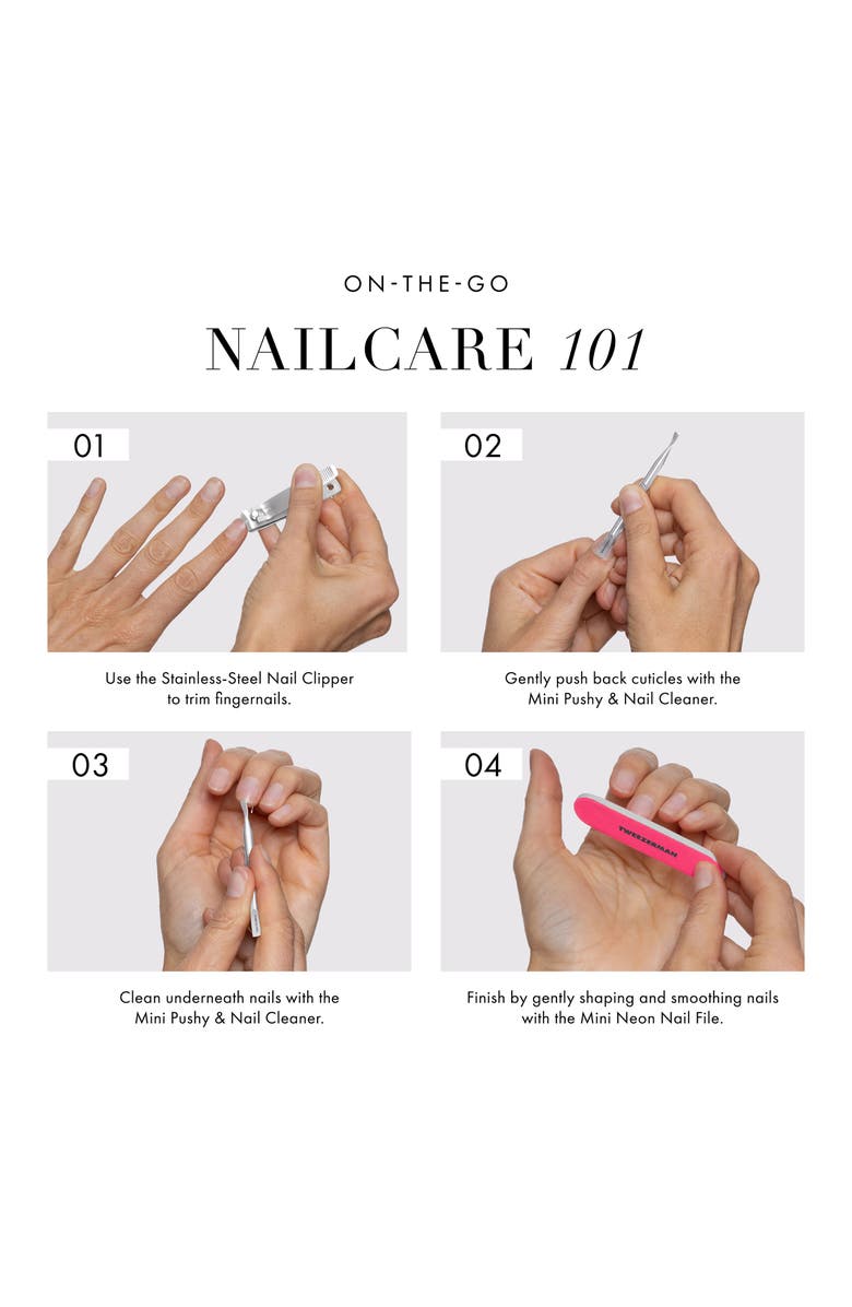 TWEEZERMAN Mini Neon Nail Care Set, Alternate, color,