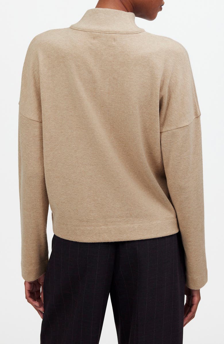 Madewell Quarter-Zip Pullover Top, Alternate, color, Faded Birch