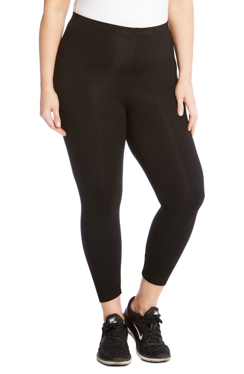 Karen Kane Crop Leggings, Main, color, Black