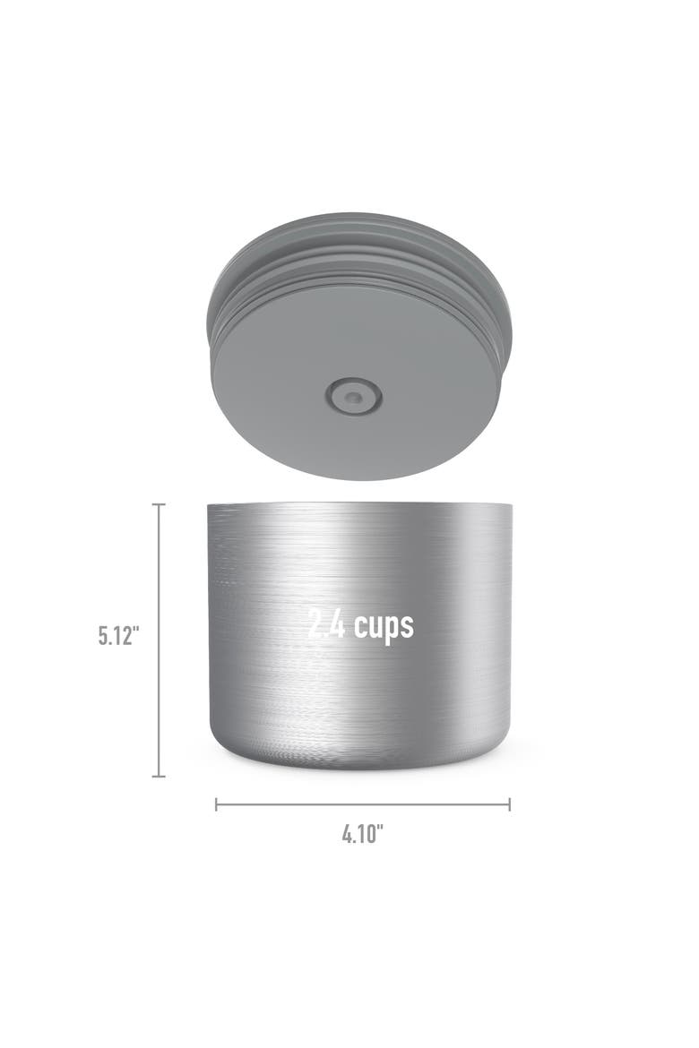 Stainless Steel Insulated Food Container - Aqua, Alternate, color, STAINLESS STEEL SILVER