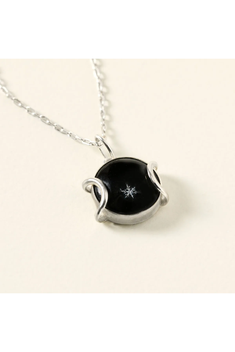 Real Snowflake Forever Necklace by Snowglobe Jewelry, Main, color, Silver