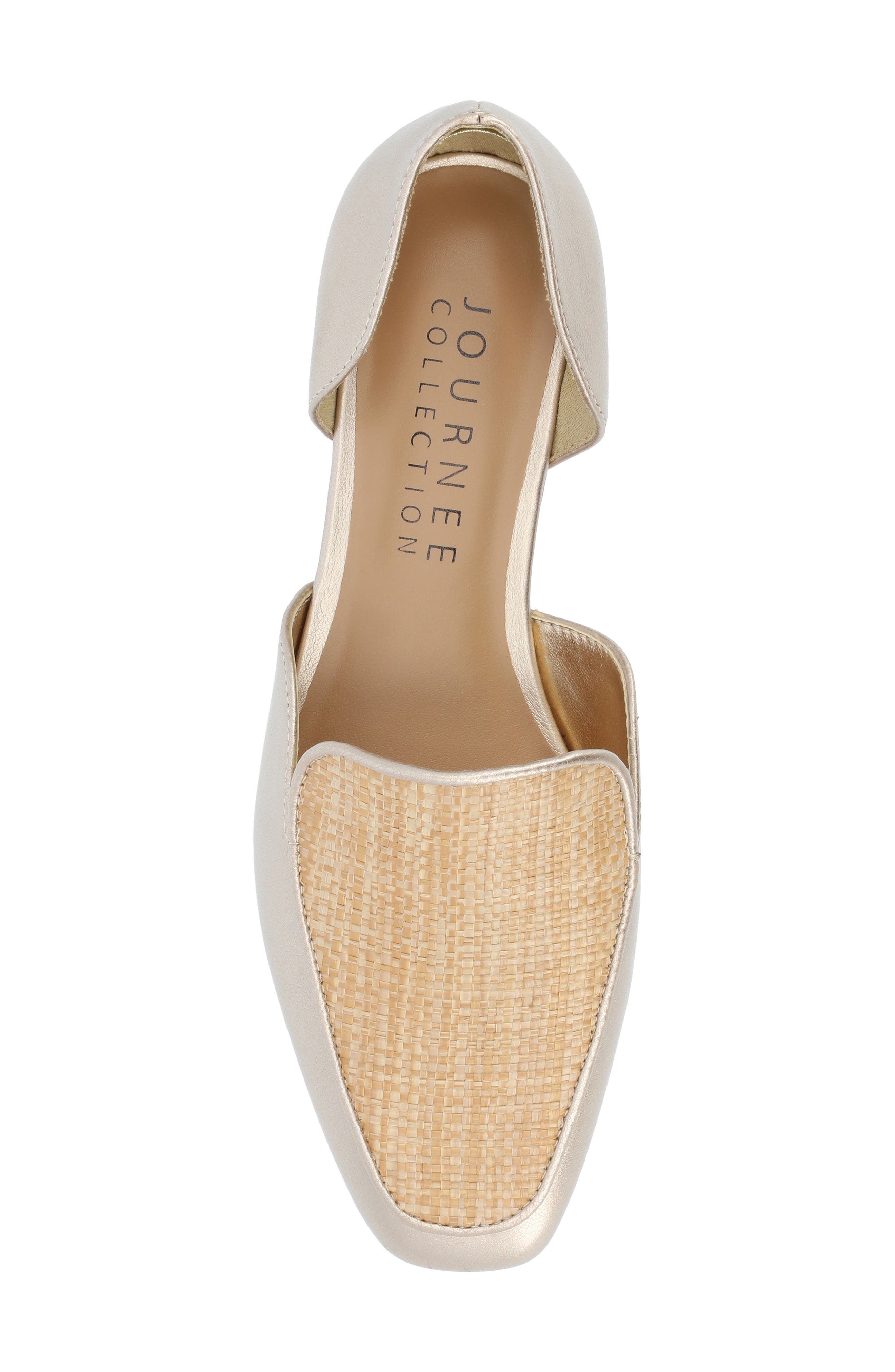 Kennza Mixed Media Loafer, Alternate, color, GOLD