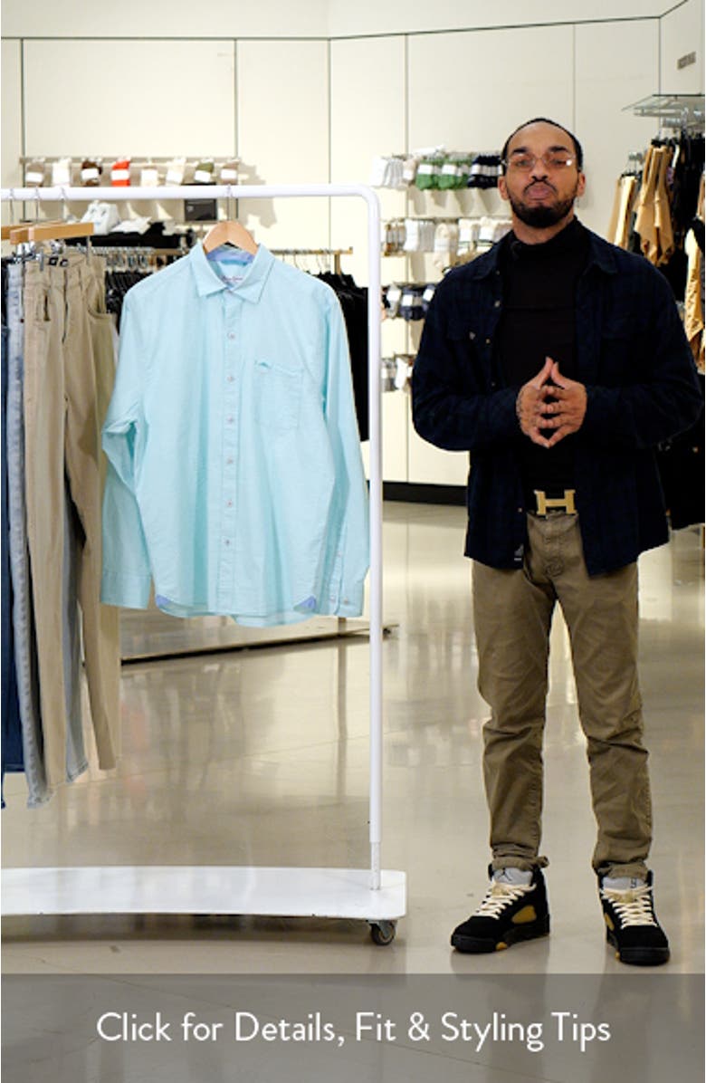 Nova Wave Stretch Cotton Button-Up Shirt, sales video thumbnail