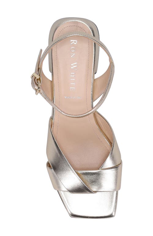 Ron White Brenna Ankle Strap Sandal In Platino