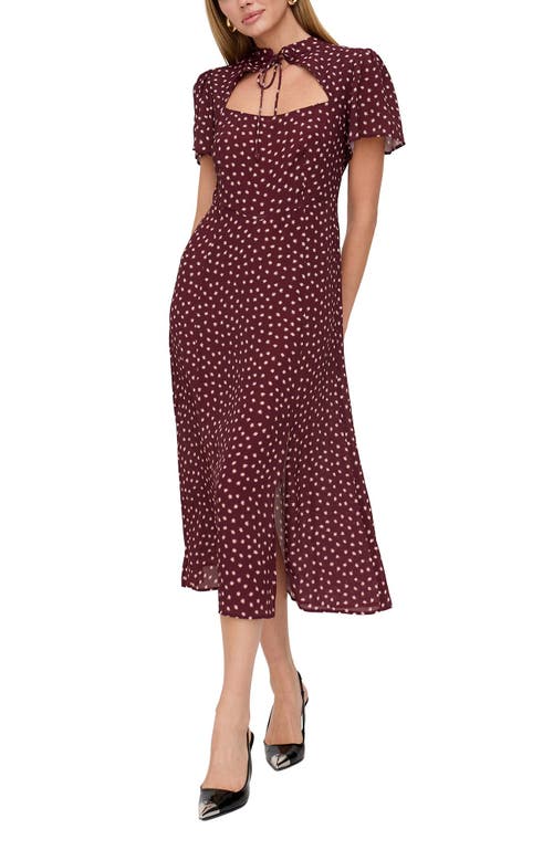 Lily And Lionel London Primrose Garden Print Maxi Dress In Brown