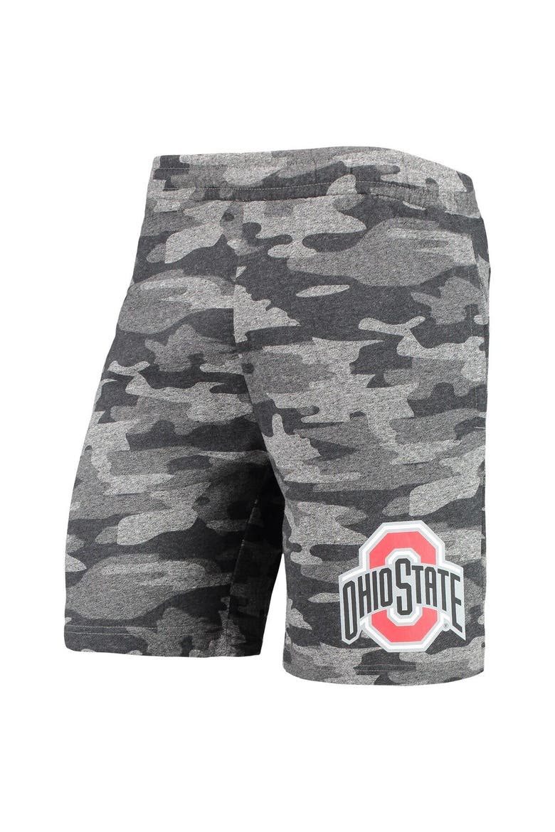Men's Concepts Sport Charcoal/Gray Ohio State Buckeyes Camo Backup Terry Jam Lounge Shorts, Alternate, color, Charcoal