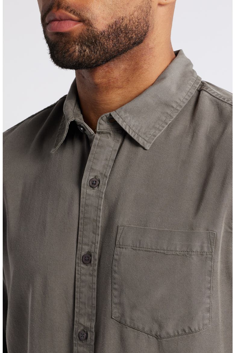 Aiden Solid Lyocell Button-Up Shirt, Alternate, color, LIGHT STERLING